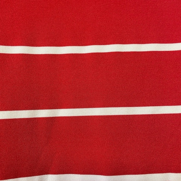 Red/White MIDI T-Shirt Dress Slits Stretch Size M work, travel - Picture 5 of 9